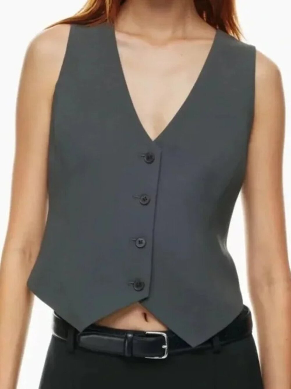Aritzia Deniro Vest – Coal Grey – Size 8 - Like New